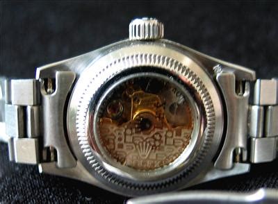glass back rolex watch
